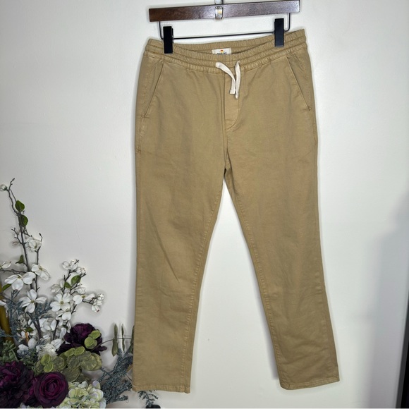 MARINE LAYER Saturday Pant Faded Khaki Tan Cream Neutral {Z9} - Picture 4 of 8
